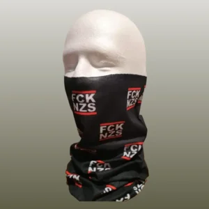 Schlauchschal mit FCKNZS-Motiv. Fuck Nazis!