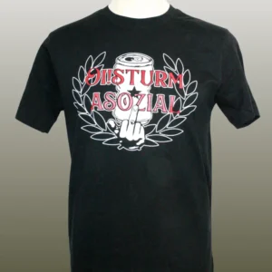 Schwarzes Shirt mit dem Logo der Band Oi!Sturm Asozial.