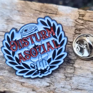 Pin mit dem Trinker-Logo der Band Oi!Sturm Asozial